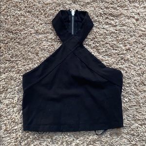Halter black crop